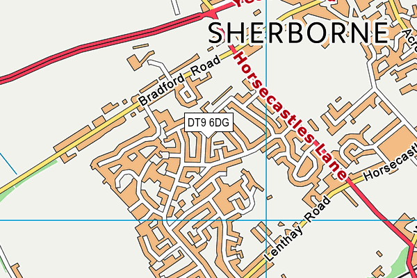 DT9 6DG map - OS VectorMap District (Ordnance Survey)