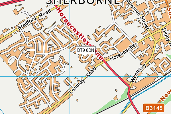 DT9 6DN map - OS VectorMap District (Ordnance Survey)