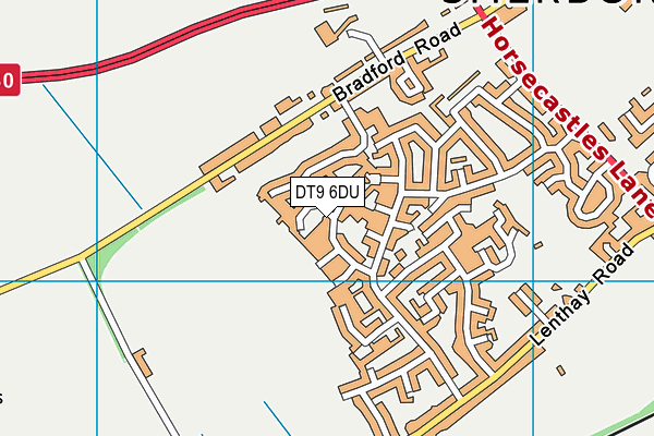 DT9 6DU map - OS VectorMap District (Ordnance Survey)