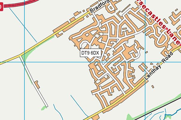 DT9 6DX map - OS VectorMap District (Ordnance Survey)