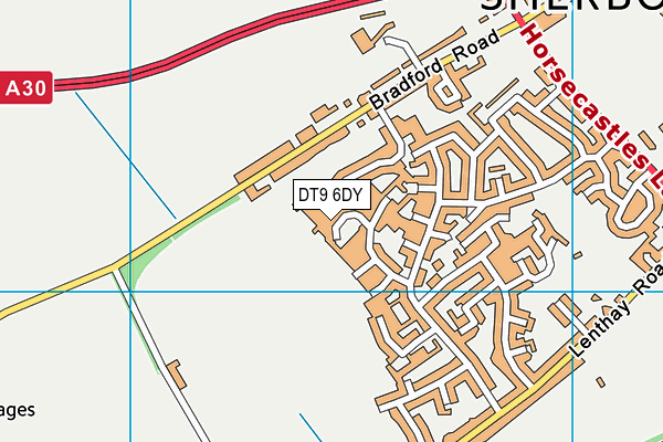 DT9 6DY map - OS VectorMap District (Ordnance Survey)