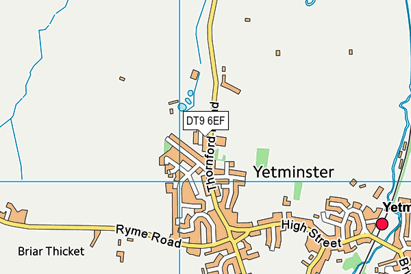 DT9 6EF map - OS VectorMap District (Ordnance Survey)