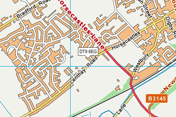DT9 6EG map - OS VectorMap District (Ordnance Survey)