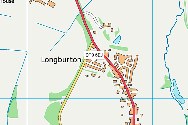 DT9 6EJ map - OS VectorMap District (Ordnance Survey)