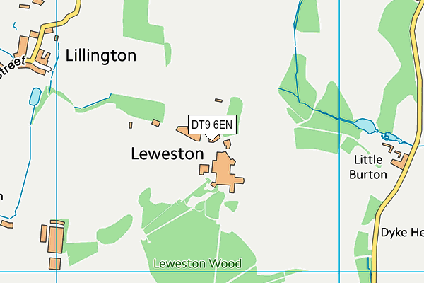 Leweston School map (DT9 6EN) - OS VectorMap District (Ordnance Survey)