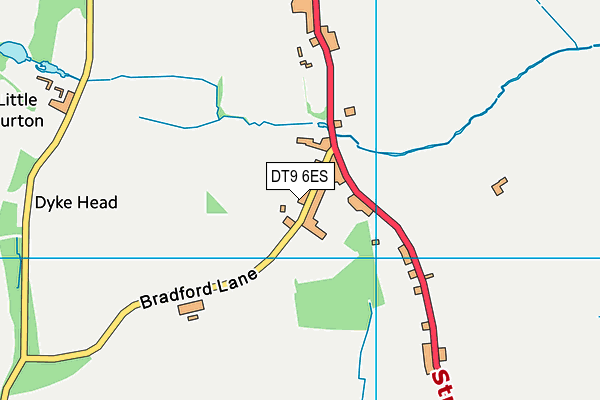 DT9 6ES map - OS VectorMap District (Ordnance Survey)