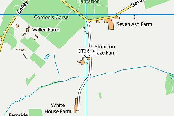 DT9 6HX map - OS VectorMap District (Ordnance Survey)