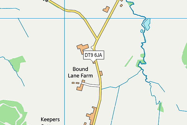 DT9 6JA map - OS VectorMap District (Ordnance Survey)