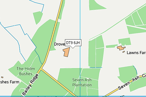 DT9 6JH map - OS VectorMap District (Ordnance Survey)
