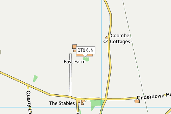 DT9 6JN map - OS VectorMap District (Ordnance Survey)