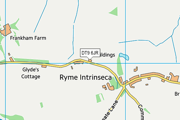 DT9 6JR map - OS VectorMap District (Ordnance Survey)