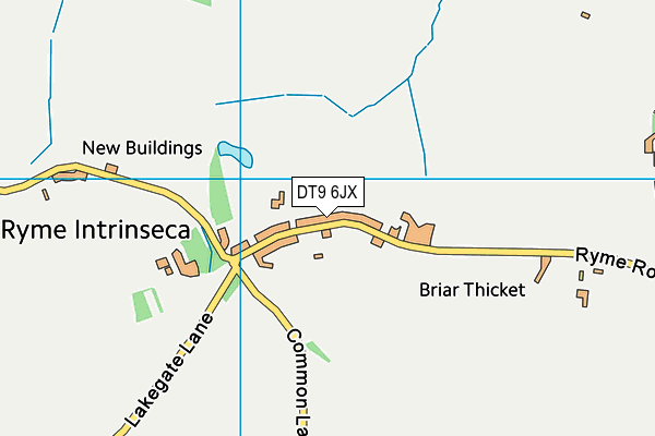 DT9 6JX map - OS VectorMap District (Ordnance Survey)