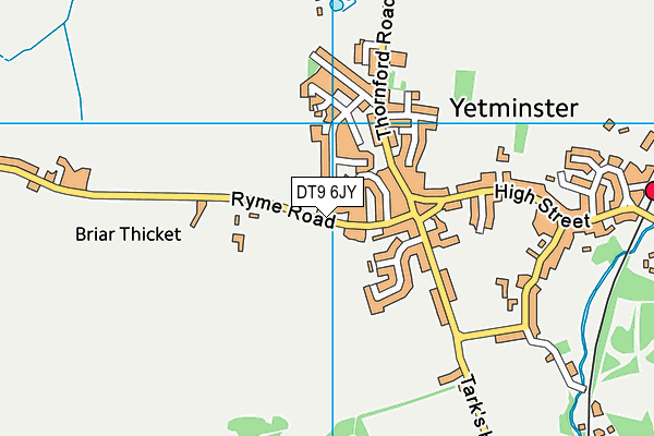 DT9 6JY map - OS VectorMap District (Ordnance Survey)