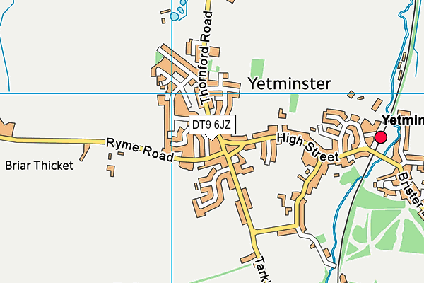 DT9 6JZ map - OS VectorMap District (Ordnance Survey)