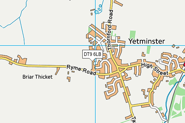 DT9 6LB map - OS VectorMap District (Ordnance Survey)