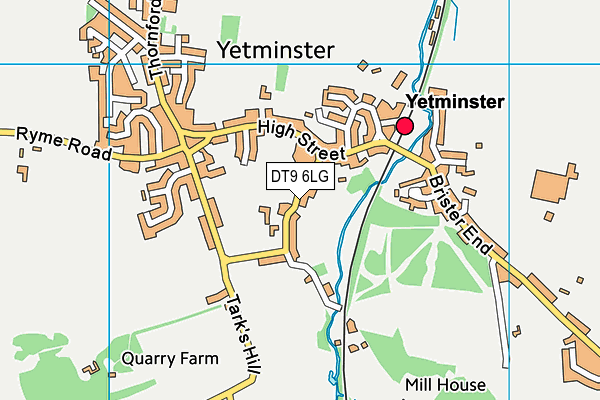 DT9 6LG map - OS VectorMap District (Ordnance Survey)