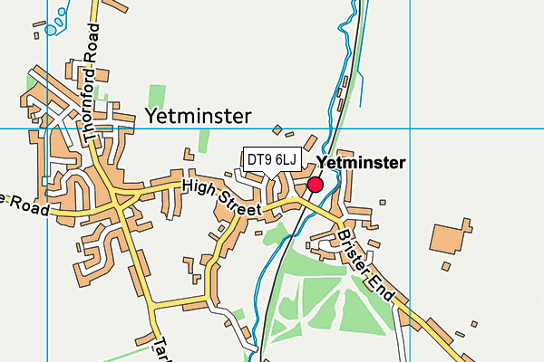 DT9 6LJ map - OS VectorMap District (Ordnance Survey)