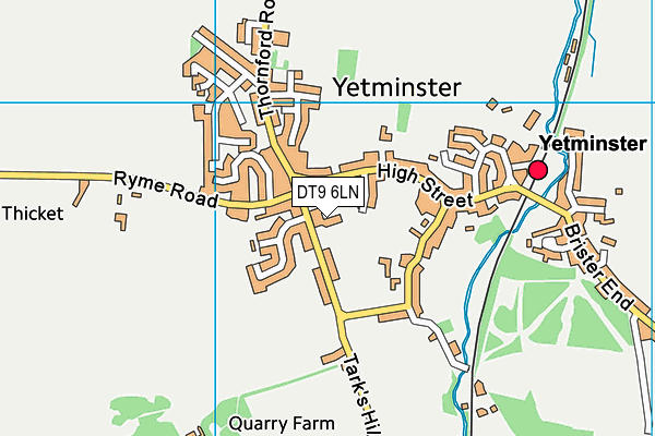 DT9 6LN map - OS VectorMap District (Ordnance Survey)