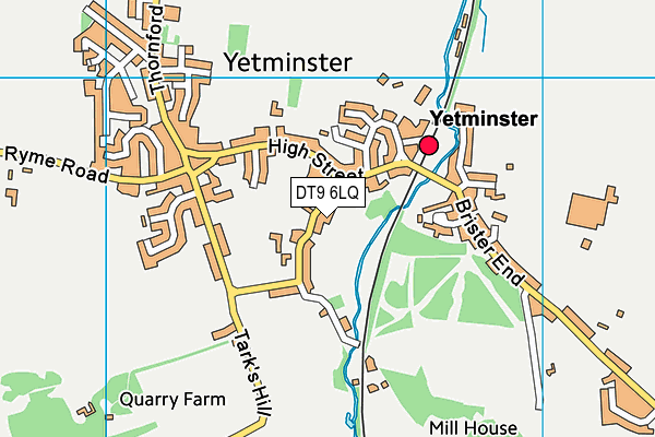 DT9 6LQ map - OS VectorMap District (Ordnance Survey)