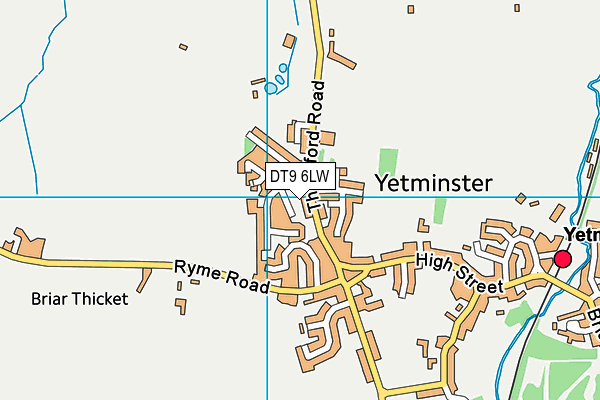 DT9 6LW map - OS VectorMap District (Ordnance Survey)