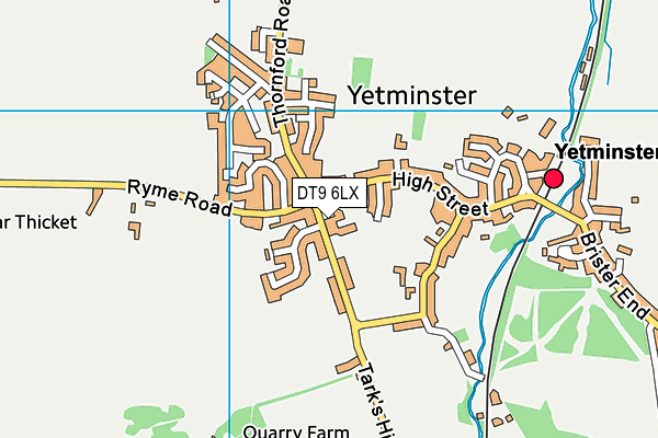 DT9 6LX map - OS VectorMap District (Ordnance Survey)