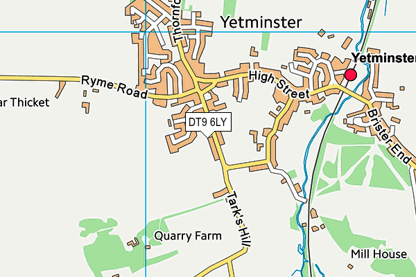 DT9 6LY map - OS VectorMap District (Ordnance Survey)