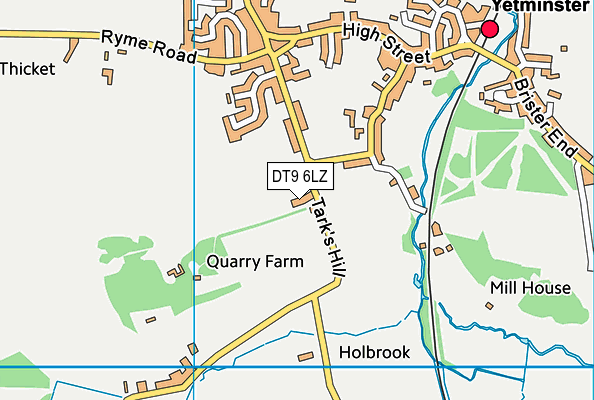 DT9 6LZ map - OS VectorMap District (Ordnance Survey)