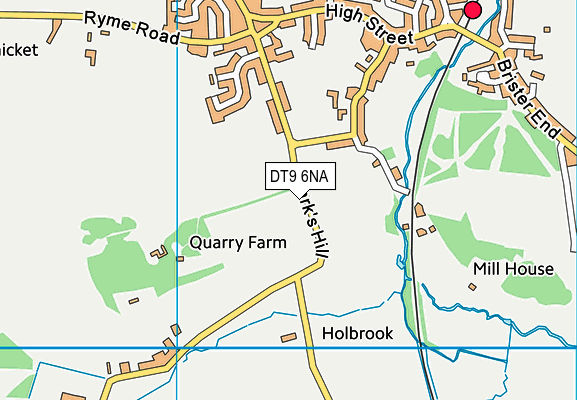 DT9 6NA map - OS VectorMap District (Ordnance Survey)