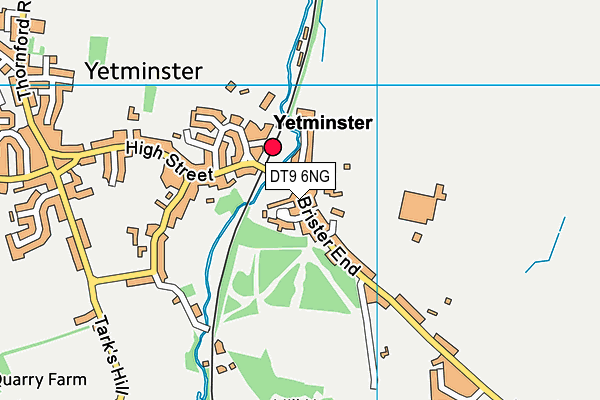 DT9 6NG map - OS VectorMap District (Ordnance Survey)