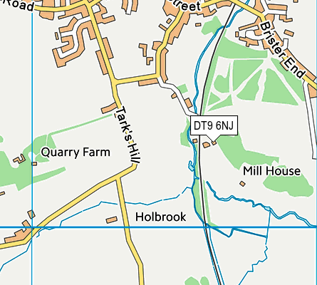 DT9 6NJ map - OS VectorMap District (Ordnance Survey)