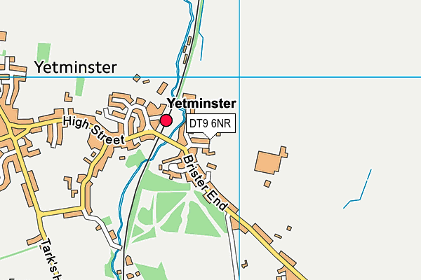 Yetminster Playing Fields map (DT9 6NR) - OS VectorMap District (Ordnance Survey)