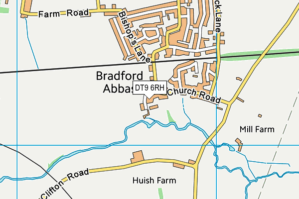 St Mary's Church of England Primary School, Bradford Abbas map (DT9 6RH) - OS VectorMap District (Ordnance Survey)