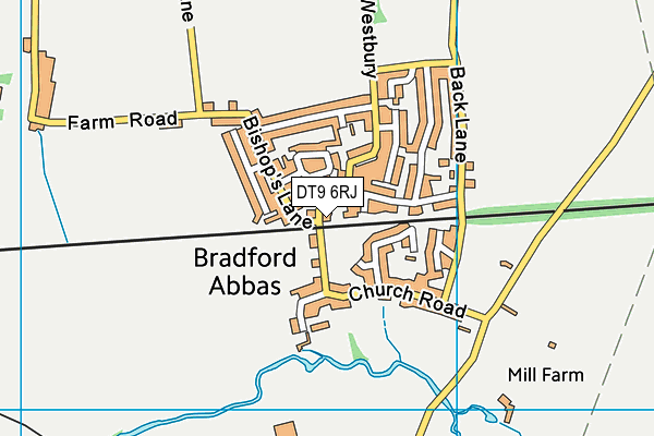 DT9 6RJ map - OS VectorMap District (Ordnance Survey)
