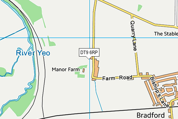 Bradford Abbas Sports And Recreational Club map (DT9 6RP) - OS VectorMap District (Ordnance Survey)