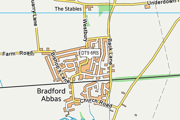 DT9 6RS map - OS VectorMap District (Ordnance Survey)