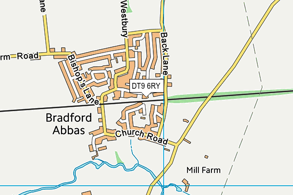 DT9 6RY map - OS VectorMap District (Ordnance Survey)