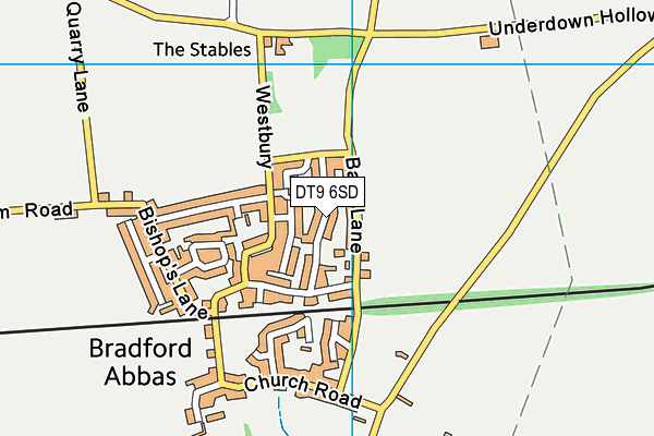 DT9 6SD map - OS VectorMap District (Ordnance Survey)