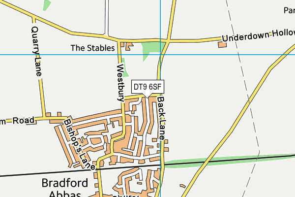 DT9 6SF map - OS VectorMap District (Ordnance Survey)