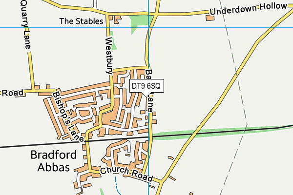 DT9 6SQ map - OS VectorMap District (Ordnance Survey)