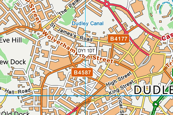 DY1 1DT map - OS VectorMap District (Ordnance Survey)