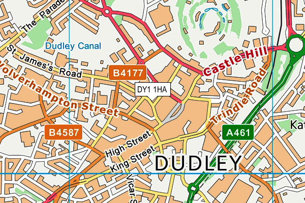 DY1 1HA map - OS VectorMap District (Ordnance Survey)