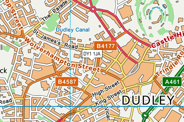 DY1 1JA map - OS VectorMap District (Ordnance Survey)