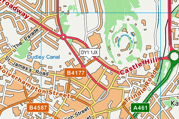 DY1 1JX map - OS VectorMap District (Ordnance Survey)