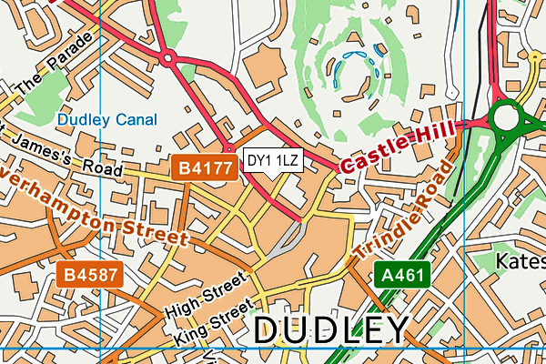 DY1 1LZ map - OS VectorMap District (Ordnance Survey)