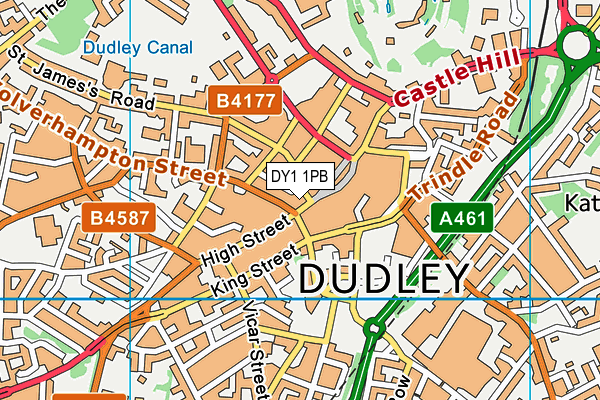 DY1 1PB map - OS VectorMap District (Ordnance Survey)