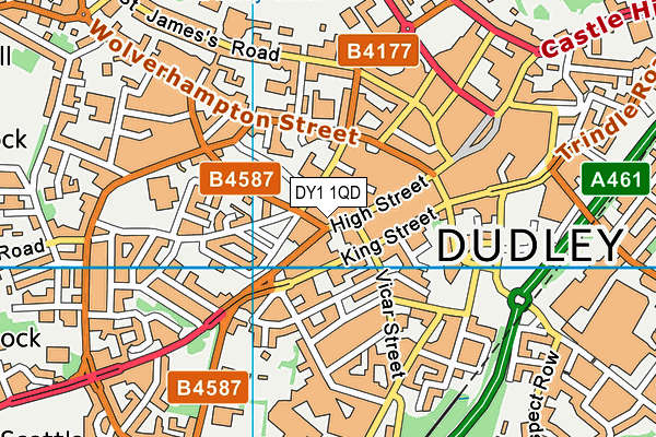 DY1 1QD map - OS VectorMap District (Ordnance Survey)