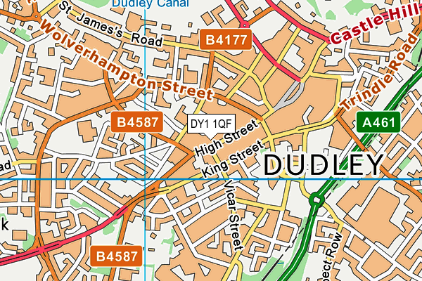 DY1 1QF map - OS VectorMap District (Ordnance Survey)