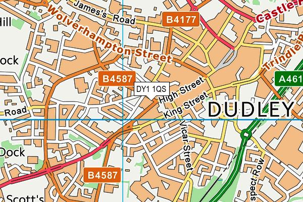 DY1 1QS map - OS VectorMap District (Ordnance Survey)