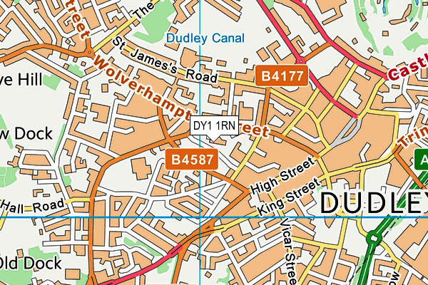 DY1 1RN map - OS VectorMap District (Ordnance Survey)