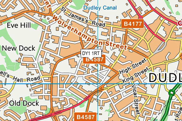 DY1 1RT map - OS VectorMap District (Ordnance Survey)